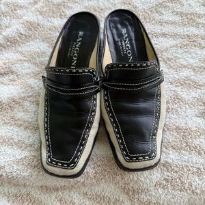 Rangoni Firenze Black and cream Loafers Made in Italy